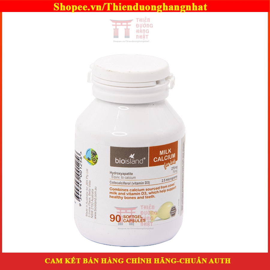 Viên uống Milk Calcium Bio Island, bổ sung canxi cho bé từ 7 tháng tuổi Úc
