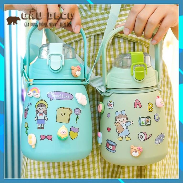 Bình Giữ Nhiệt Bụng To Trancy cute Bình Đựng Nước Inox304 Bụng Bự Dung Tích 1000ML.