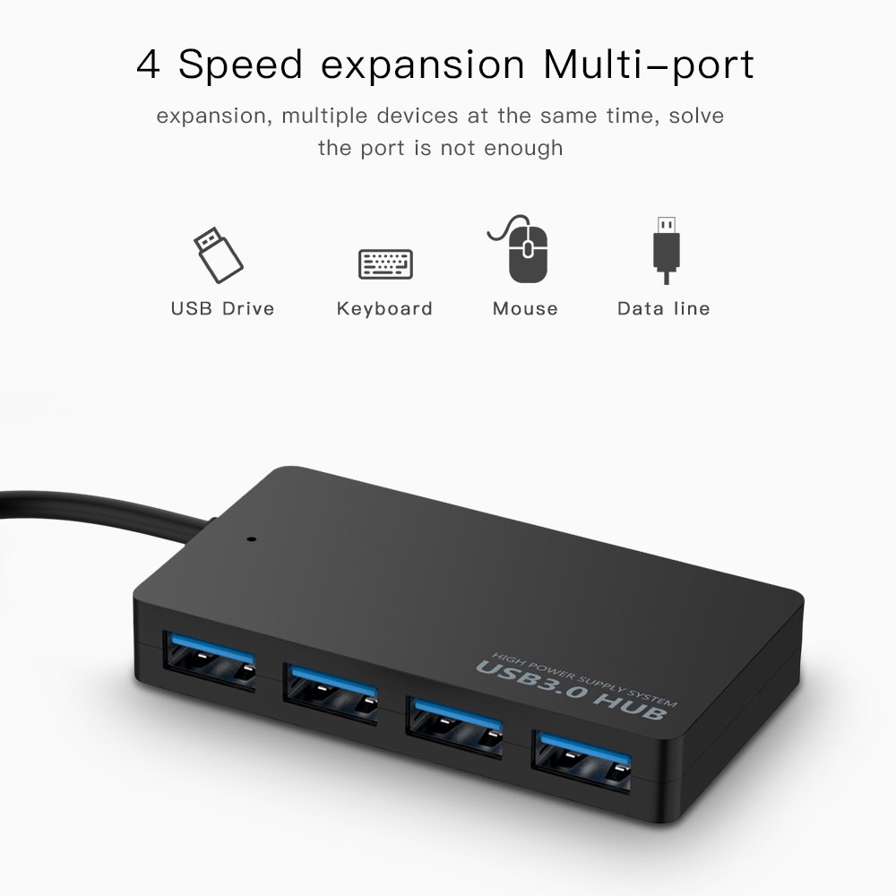 Đầu Hub Chia Cổng Usb 3.0 Tốc Độ Cao 5Gbps Bằng ABS | BigBuy360 - bigbuy360.vn