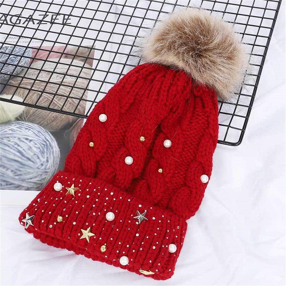 Mũ Beanie Lông Dày Dặn Giữ Ấm Mùa Đông