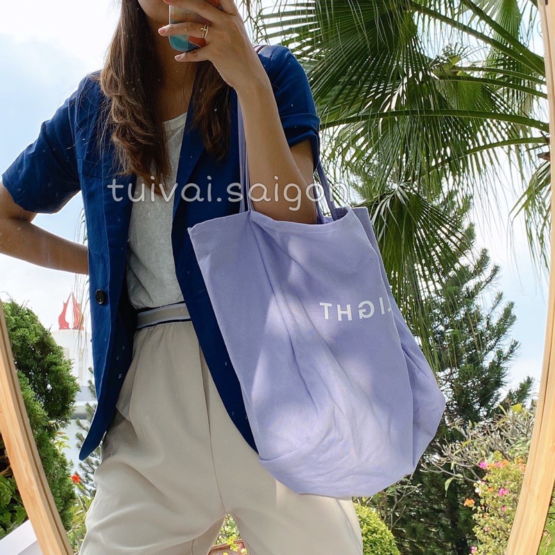 ẢNH THẬT Túi tote Túi vải canvas form lớn 4 màu ( Delight )