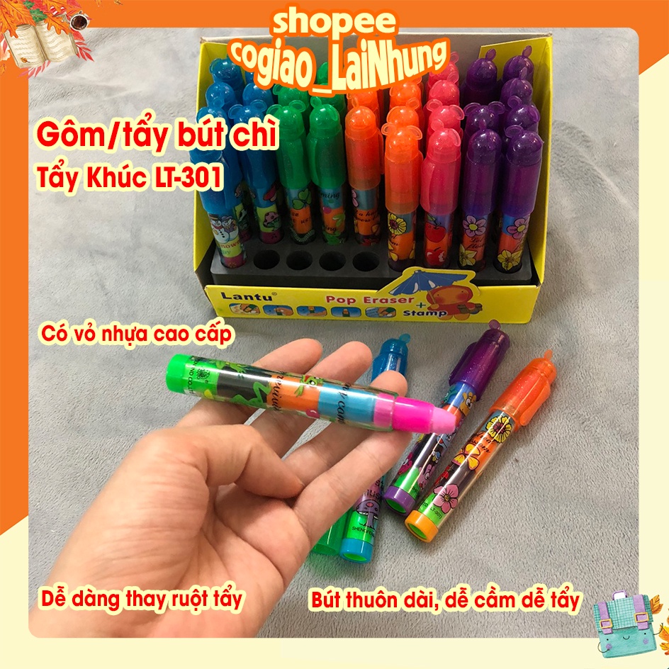 Gôm tẩy bút chì học sinh cute dễ thương, siêu sạch