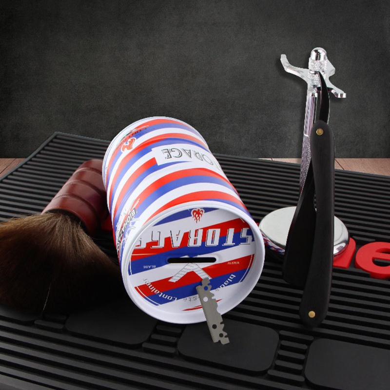 Youyo Hộp Sắt Tái Chế Lưỡi Dao Cạo Râu Có Thể Tái Chế Cho Salon Tóc Tái Chế