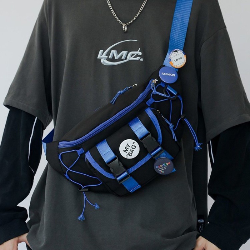 Túi Đeo Chéo Ngực Bằng Nylon Chống Nước Thời Trang Nhật Hàn Cho Nam