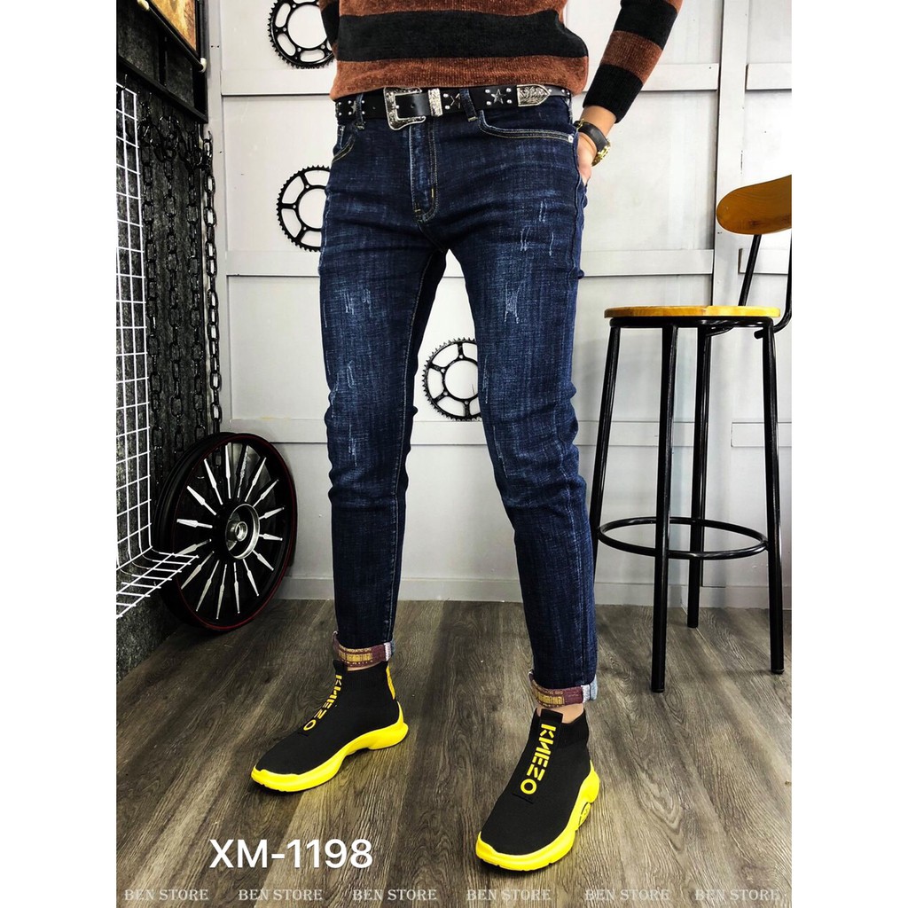 [Hình thật] Quần jean nam xanh co giãn JN1198-JN1989