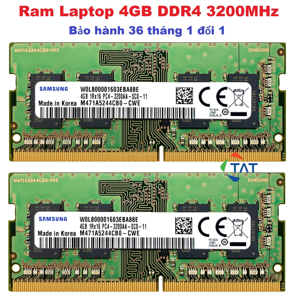 Ram Samsung 4GB 3200MHz Chính Hãng Dùng Cho Laptop Macbook