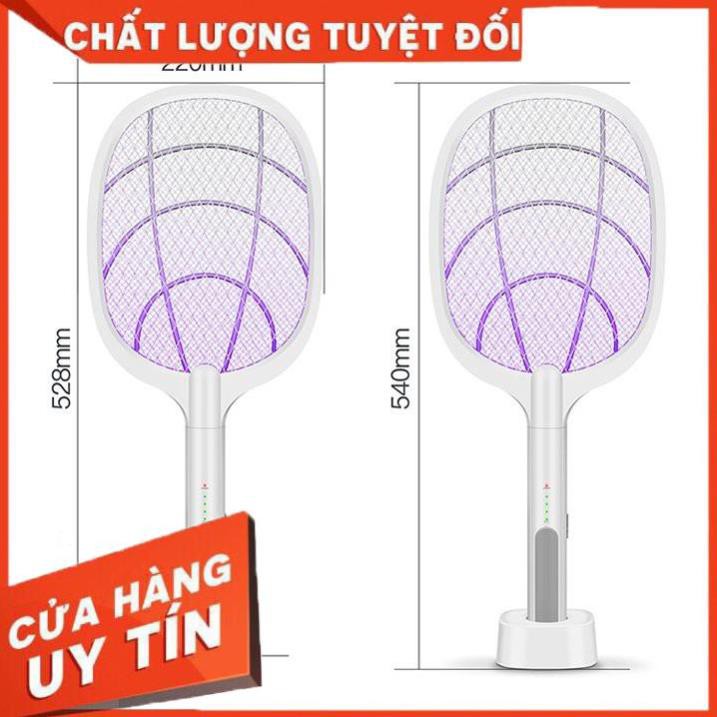 [Hàng loại 1] Vợt bắt muỗi thông minh 2in1, vợt muỗi điện tử tự động kèm đế giữ