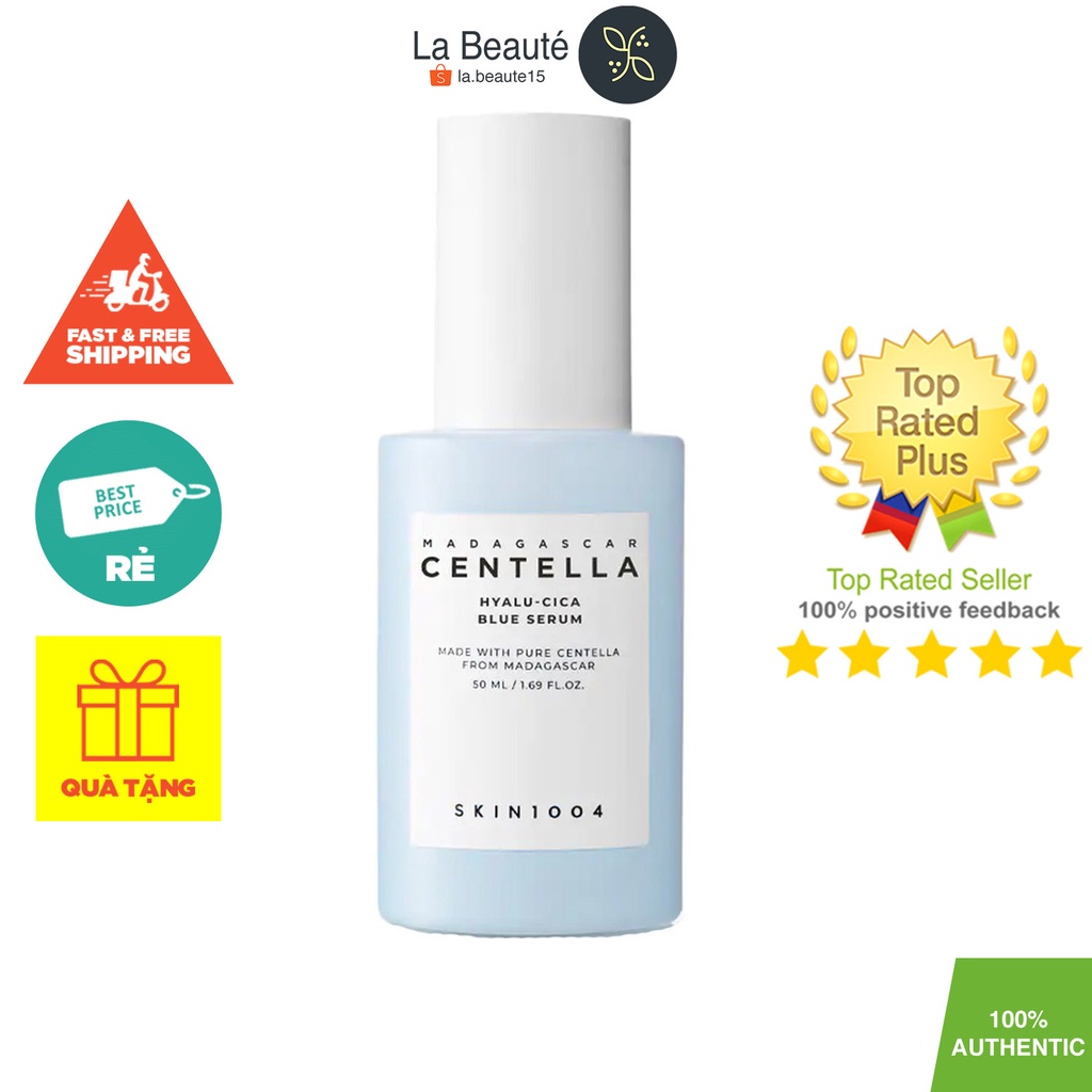Skin1004 Madagascar Centella Hyalu-Cica Blue Serum - Tinh Chất Cấp Nước, Dịu Da Chiết Xuất Rau Má 50ml