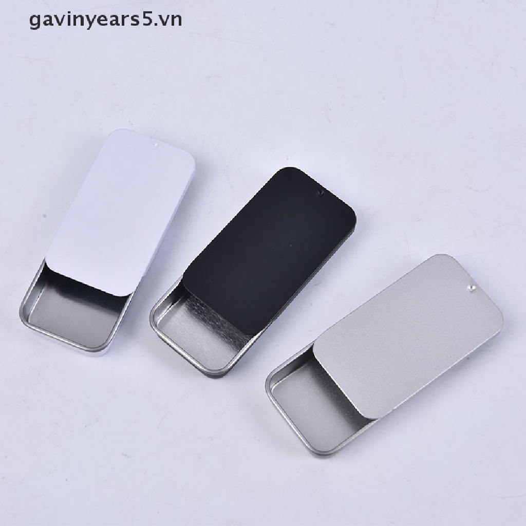 Hộp thiếc mini đựng đồ cưới có nắp trượt tiện lợi