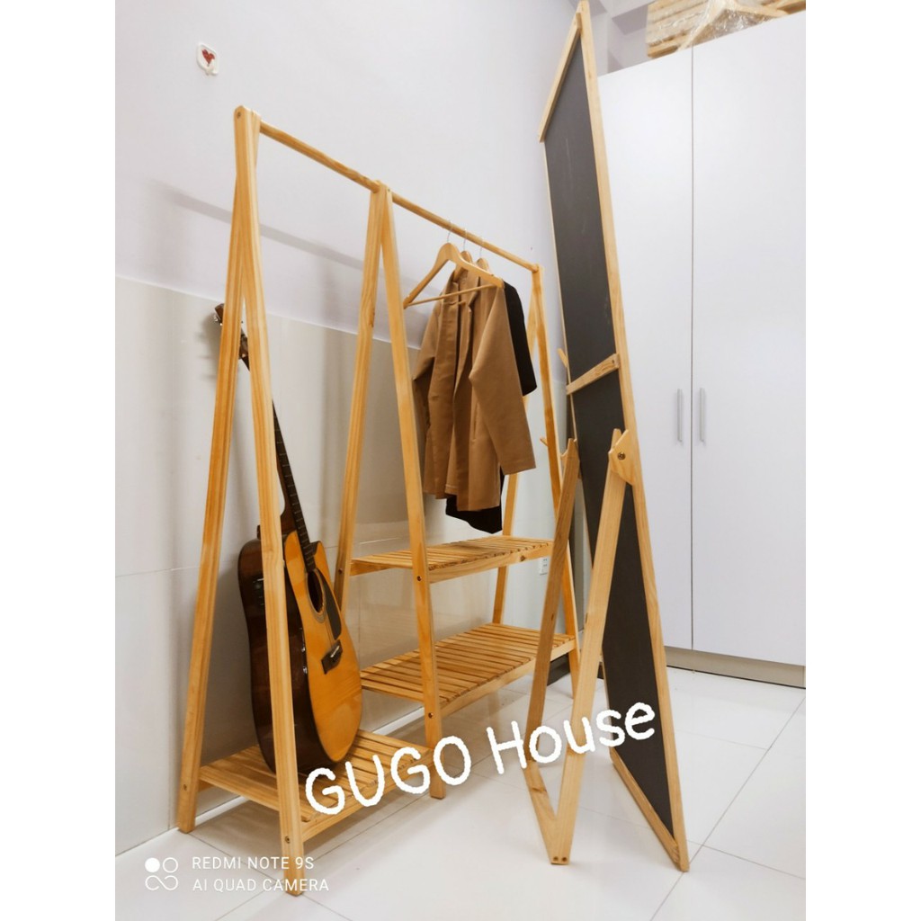 ( Giảm giá cả năm ) Giá treo quần áo chữ A đôi GUGO Kiểu Dáng Hàn Quốc Bằng Gỗ Thông Tự Nhiên Nhập Mỹ Cao Cấp. | BigBuy360 - bigbuy360.vn