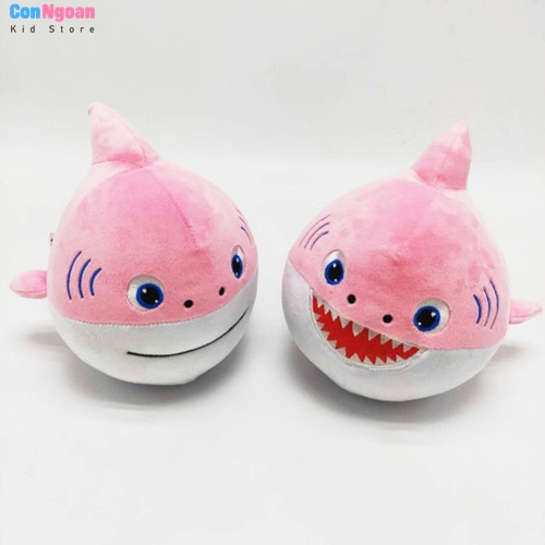 Thú nhồi bông gia đình cá mập Baby Shark có đèn phát nhạc đu đu đu cỡ vừa 15cm - MSC53