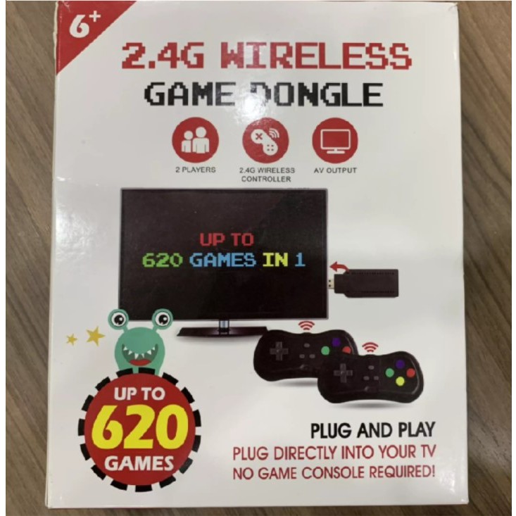 620 Game Tuổi Thơ Máy Chơi Game USB TV Tay Cầm Không Dây Cổ Điển Mini, Tích Hợp Trò Chơi 8 Bit Cổ Điển 620 Đầu Ra AV