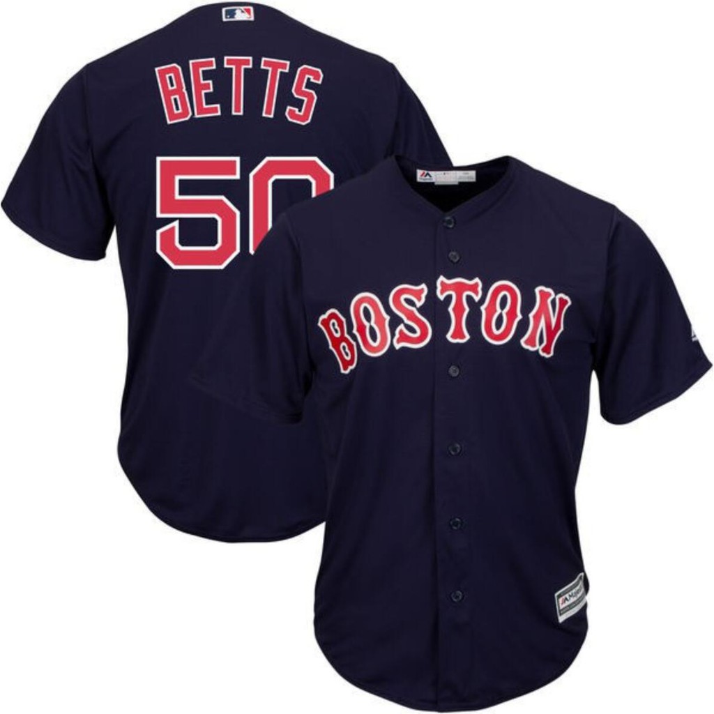 Áo Bóng Chày NP2 MLB Boston Red Sox Số 50 Mookie Betts Plus Size P