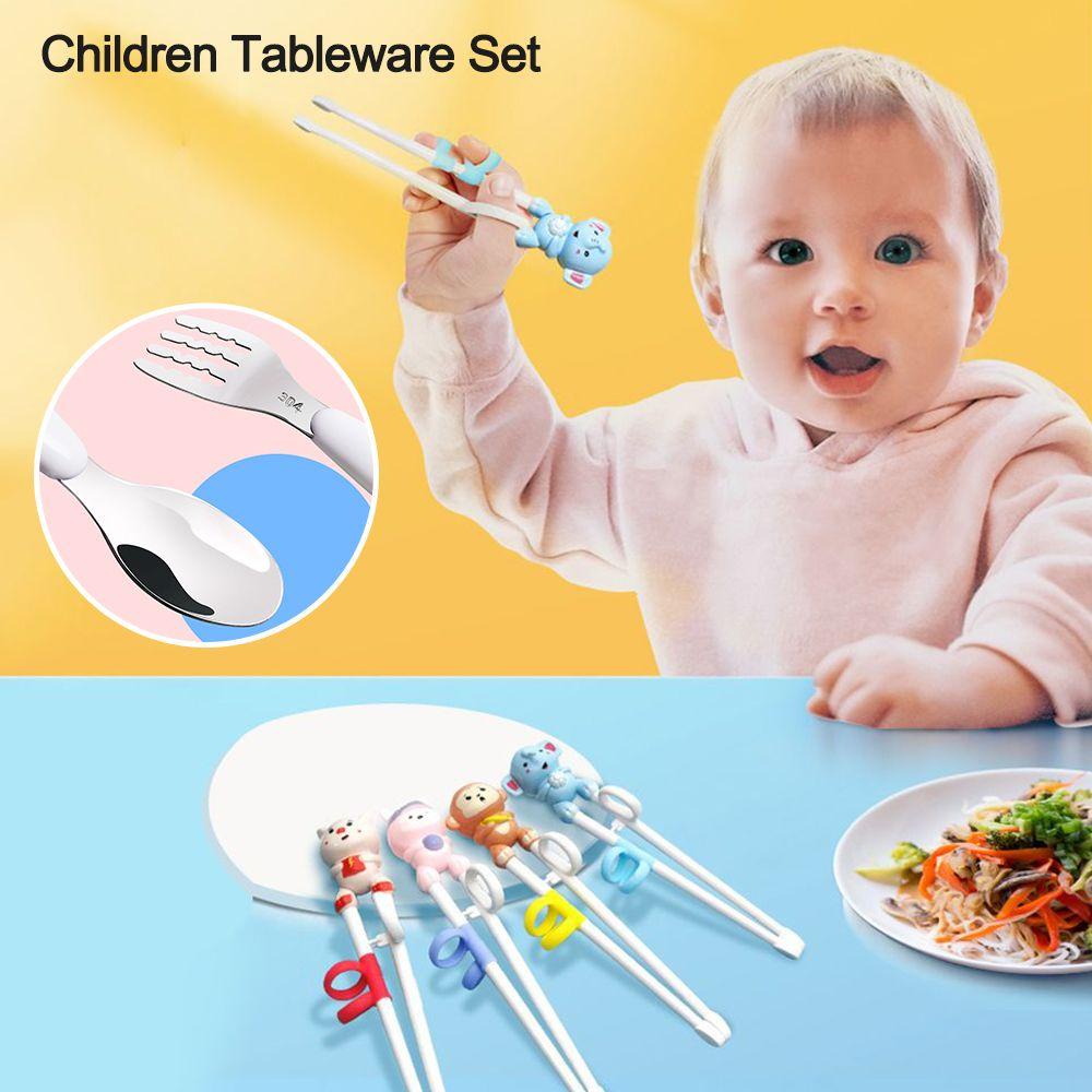 LAKAMIER Đũa Tập Ăn Cho Bé Bằng Thép Không Gỉ Tái Sử Dụng Được