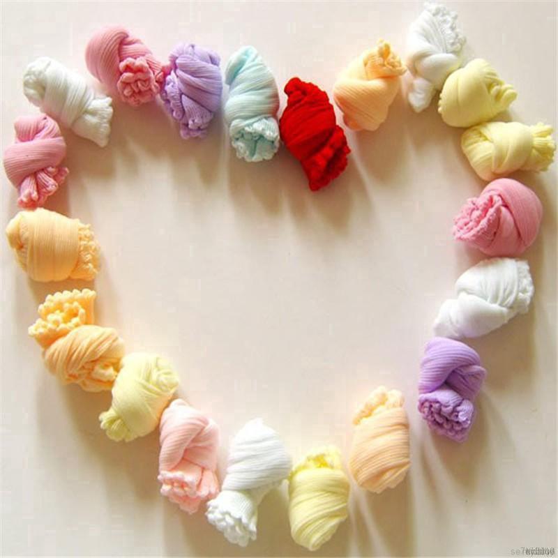 Vớ Cotton Chống Trượt Màu Trơn Xinh Xắn Cho Bé Gái Từ 0-4 Tuổi