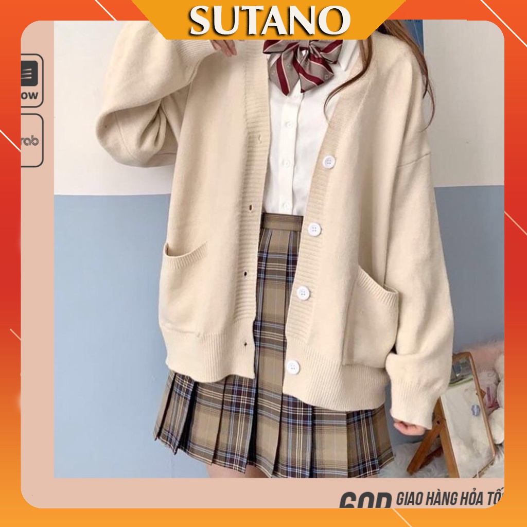 Áo Khoác Cardigan Dài Tay Dễ Thương Học Sinh kiểu dáng Hàn quốc dày dặn hàng đẹp A466 SUTANO | BigBuy360 - bigbuy360.vn