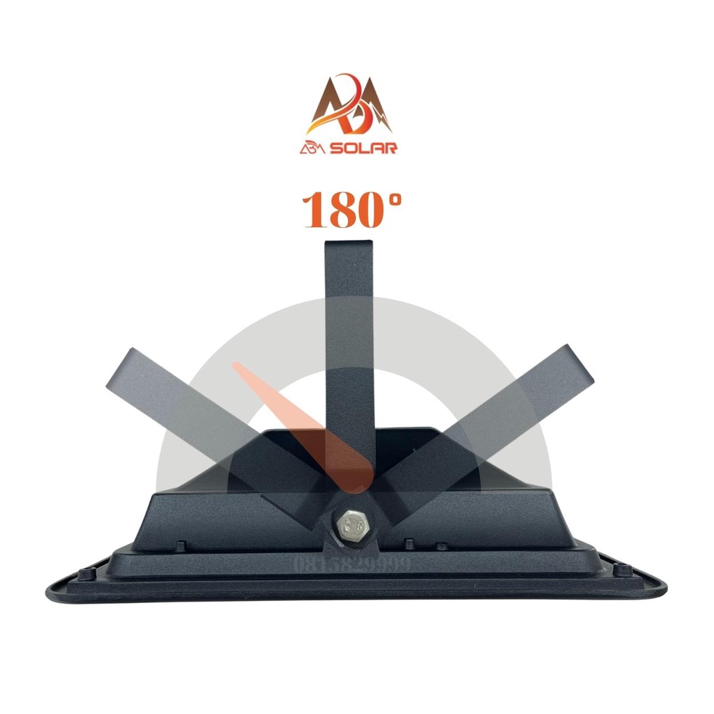 Đèn Năng Lượng Mặt Trời Nhôm Đúc Chống Loá , Có Báo % Pin, Công Suất 400W, Chống Nước IP68- ABM SOLAR
