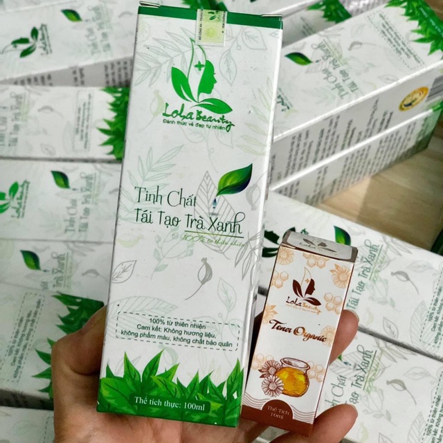 Dữơng da tinh chất tái tạo trà xanh loha tặng toner