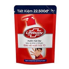 Túi nước rửa tay diệt khuẩn Lifebuoy 450g-Chính hãng (Tặng kèm bình nhựa 500ml có vòi)