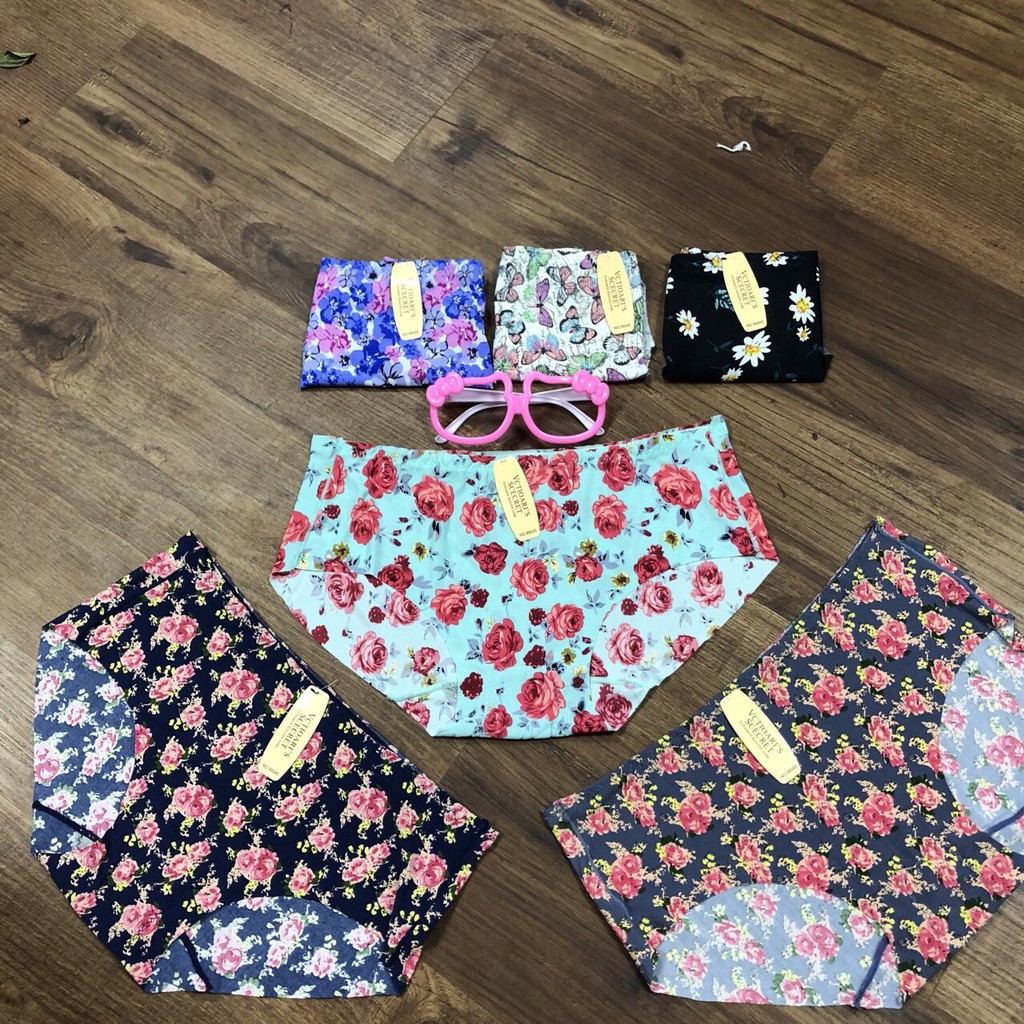 Quần lót nữ đúc su hoa văn Victoria (MS02), quần lót su hoa văn VS (Giao màu ngẫu nhiên)