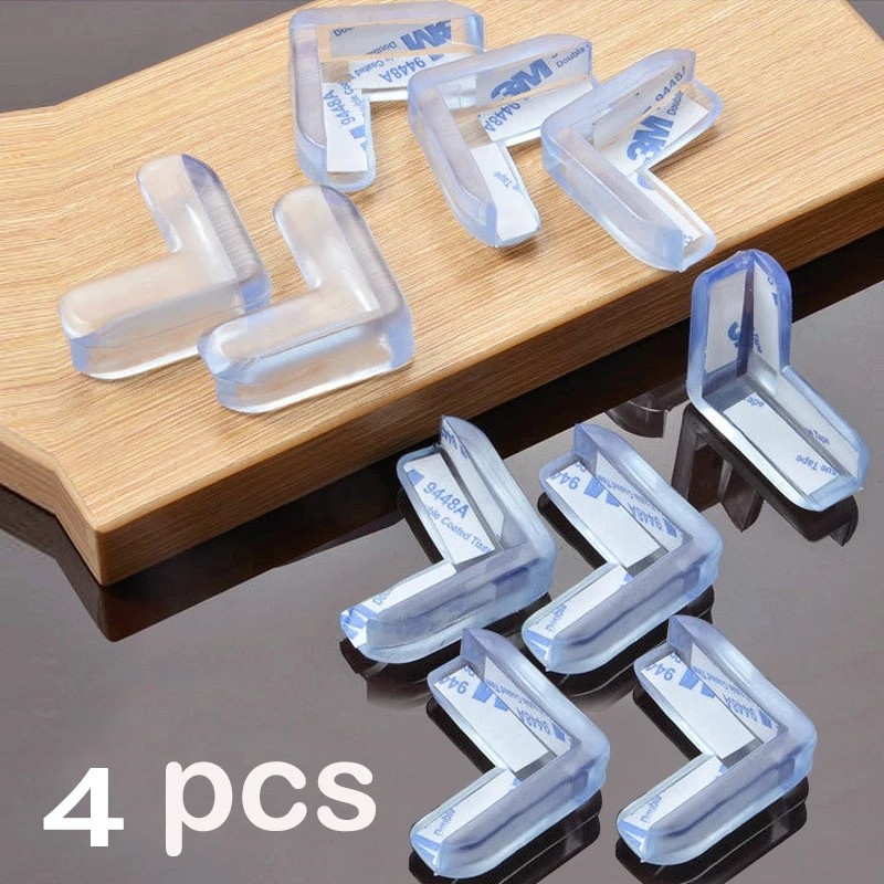 Bộ 4 miếng bọc cạnh bàn bằng PVC bảo vệ an toàn cho bé