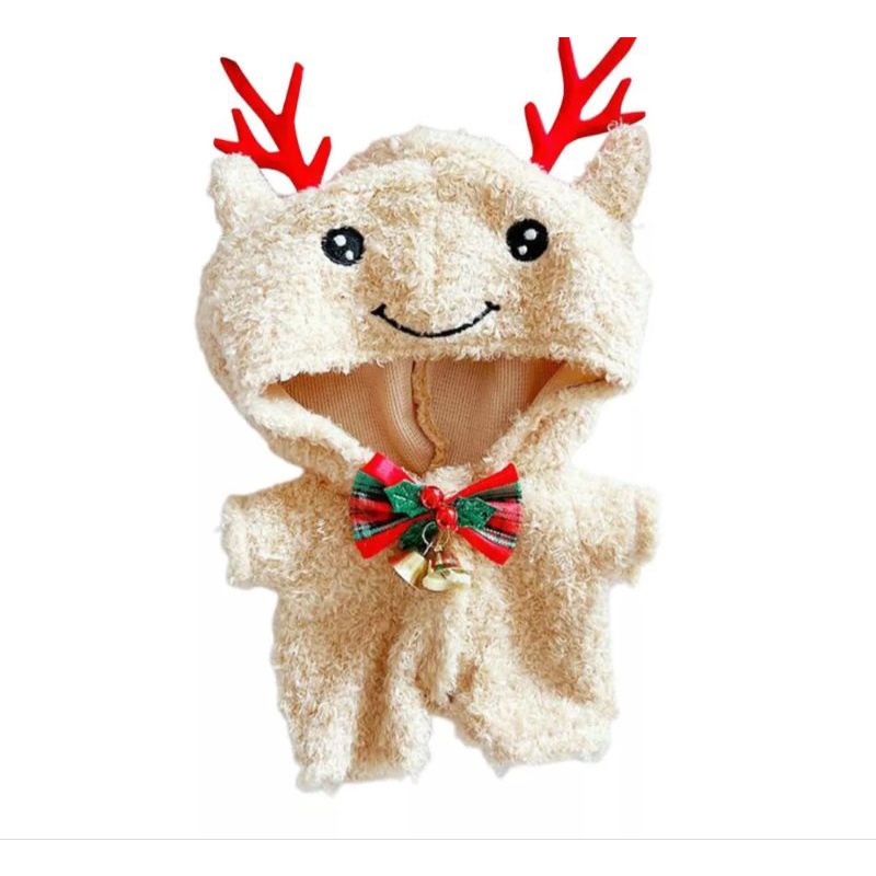 Set đồ tuần lộc đón Noel cho bé doll 20cm