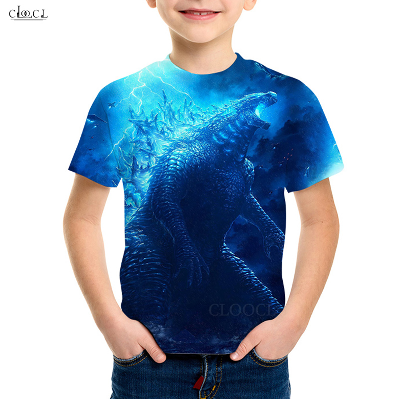 Áo Thun In Hình Godzilla 3D 2021 Thời Trang Cho Bé