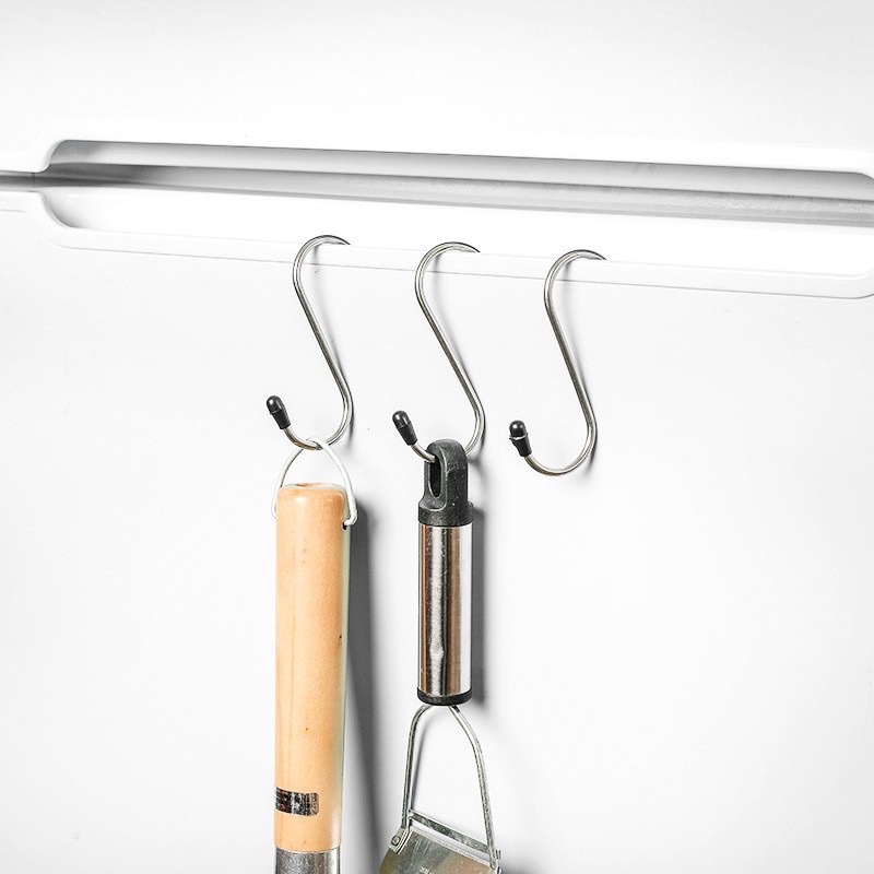 Vỉ 4 Móc Inox Hình Chữ S Treo Đồ Đa Năng