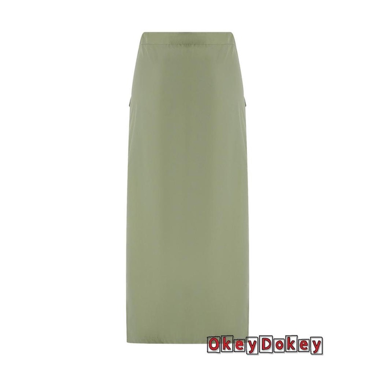 Chân Váy Dài Xẻ Tà Màu Sắc Trơn Phong Cách Vintage Y2K