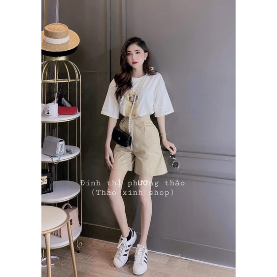 FreeshipSet bộ áo gâu + quần kaki trơn