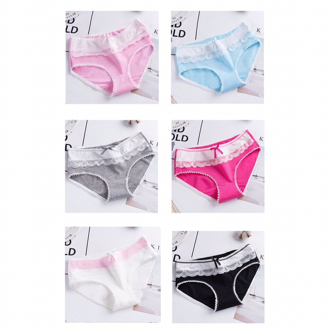 [Set 10 quần] Quần lót nữ cao cấp phối viền ren và nơ quyến rũ SCT-N10