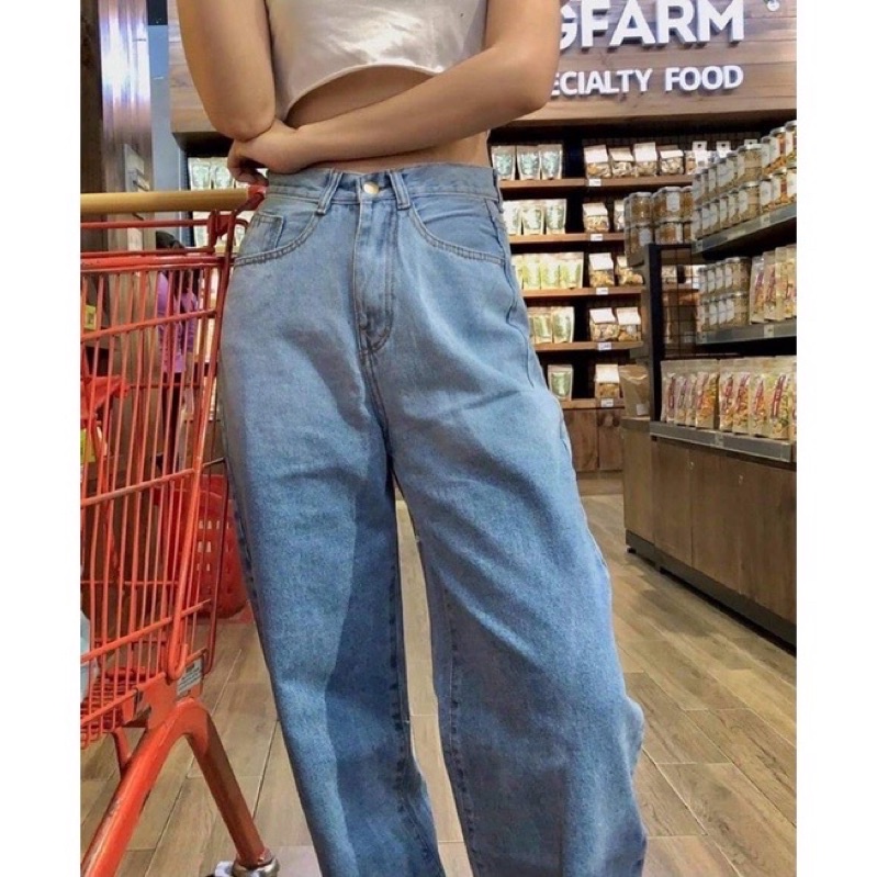 Quần jeans quần bò ống rộng trẻ trung năng động Nhungkudostore