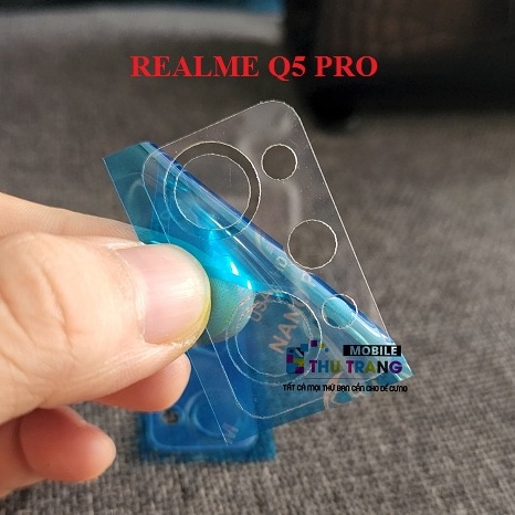 Realme Q5/ Q5 Pro - Kính cường lực trong suốt không full màn hình + dán bảo vệ camera chống trầy xước