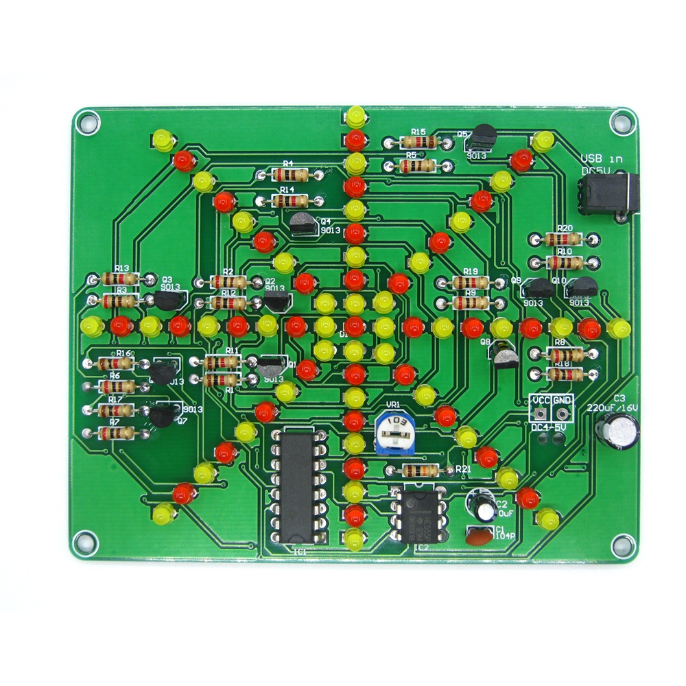 Bảng Mạch Pcbfun DC4.5-6V Có Đèn LED Nhấp Nháy Chuyên Dụng Cho Thực Hành Hàn Điện