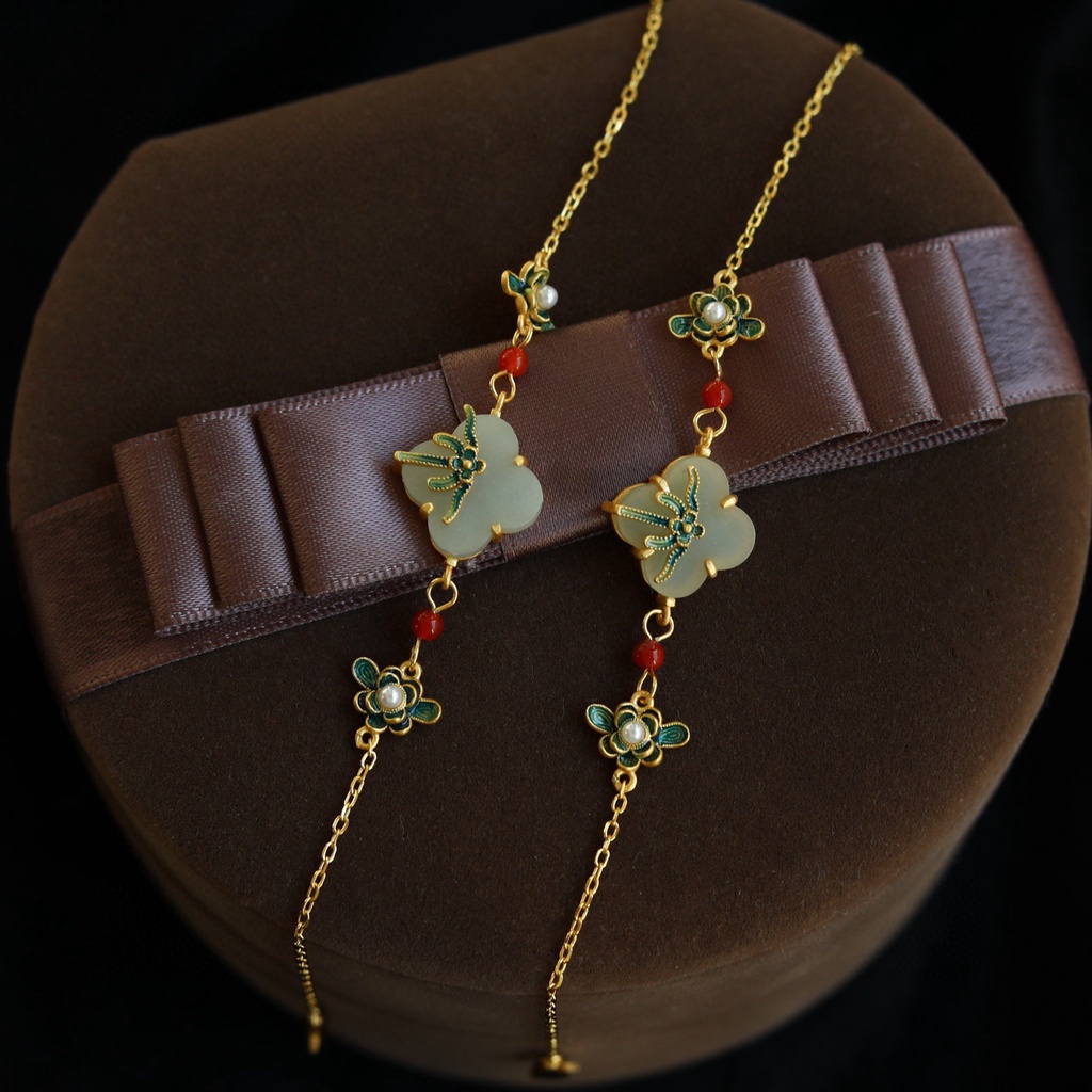 Vòng đeo tay hình hoa cỏ bốn lá thanh lịch cho nữ