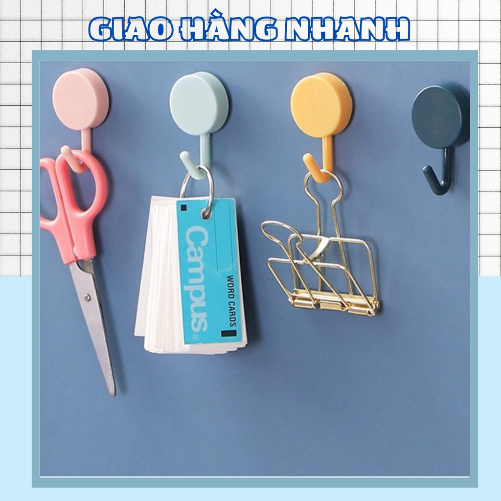 ⚡Combo 5⚡ Móc Tròn Dán Tường Treo Đồ Đa Năng - Móc Gắn Tường Trang Trí Decor Nhà Cửa Nhiều Màu Sắc 88251