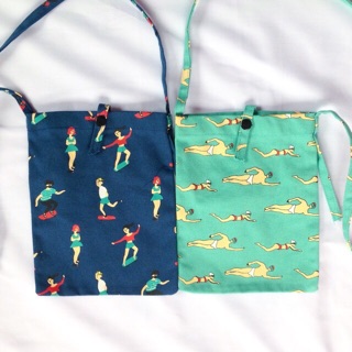 Túi tote vải đeo chéo size A5
