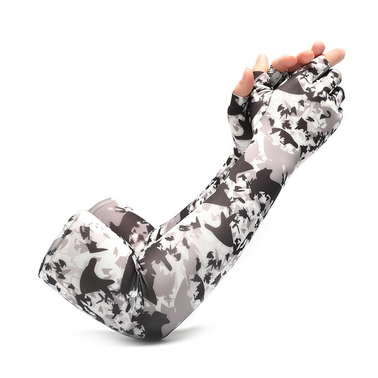 Găng tay xe máy, bao tay xe máy chống nắng Dài Sport xỏ hở ngón UNISEX chống tia UV mùa hè có vân chống trượt