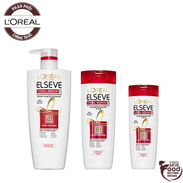 Dầu Gội Phục Hồi Tóc Hư Tổn L'Oreal Elseve Total Repair 5 Shampoo