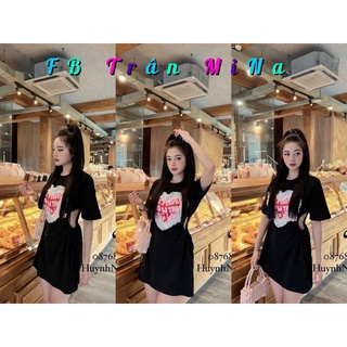 Đầm đính tim bèo khoét eo