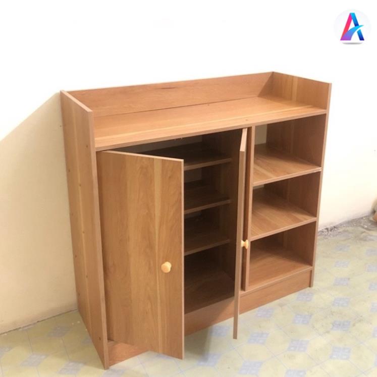 Kệ giày gỗ hiện đại cánh gỗ, phù hợp cho mọi gia đình chất gỗ MDF dày 12mm kích thước 80x80x30cm
