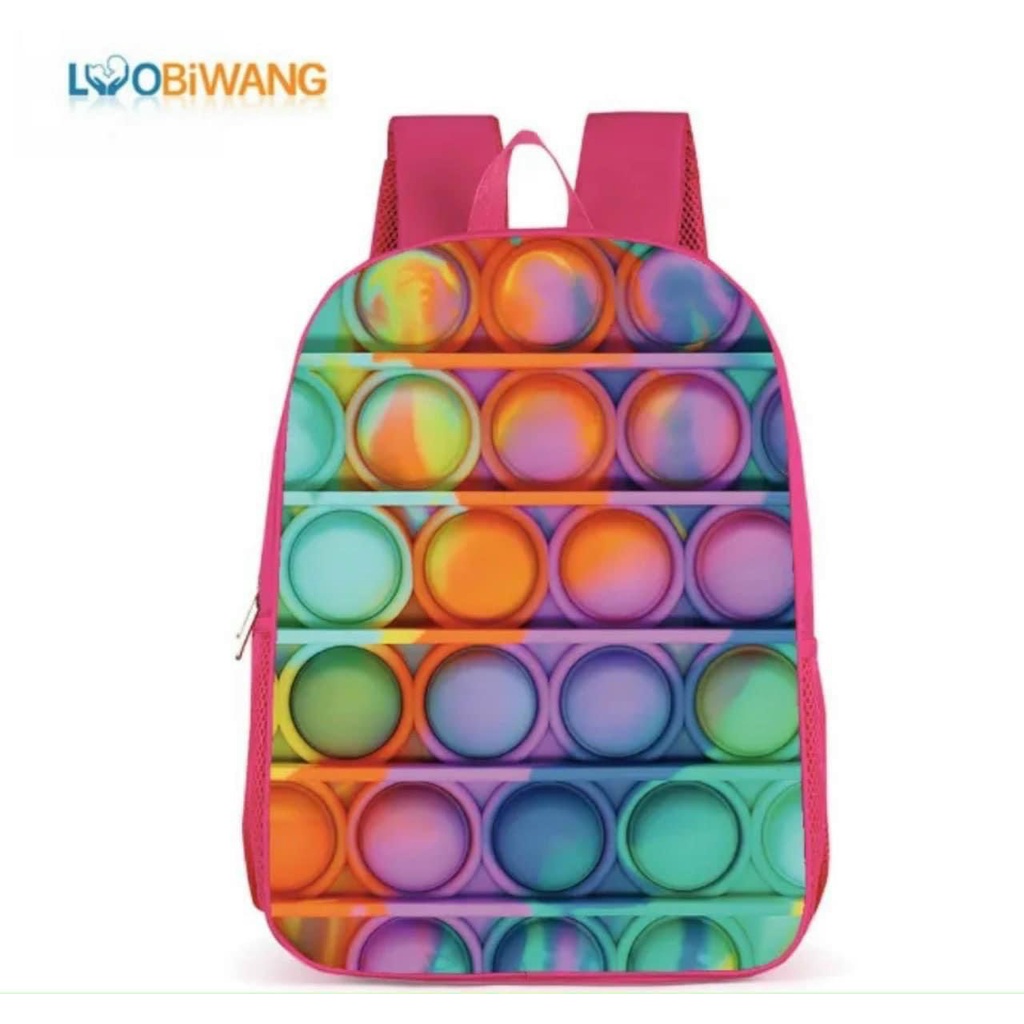 Balo học sinh Cấp 1 In hình cầu vồng Như hình