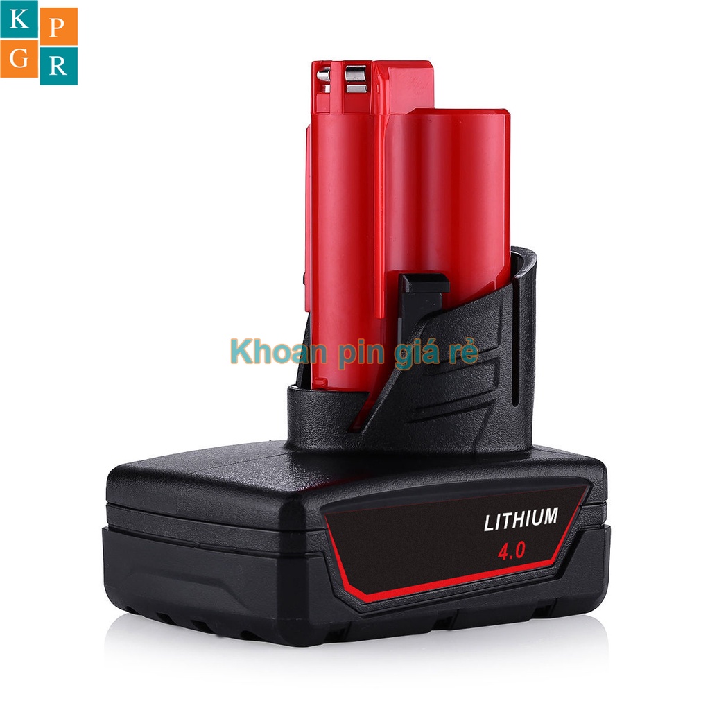 KPGR Vỏ pin Milwaukee 12V Li-ion 3.7V nhận sạc zin