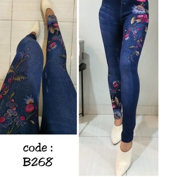 Quần LEGGING Jean JUMBO LEVIS 1.1 Nhập Khẩu Mới Nhất Chất Liệu Dày Dặn Họa Tiết Hoa Có Thể Làm Cho Nữ (Mã 571)