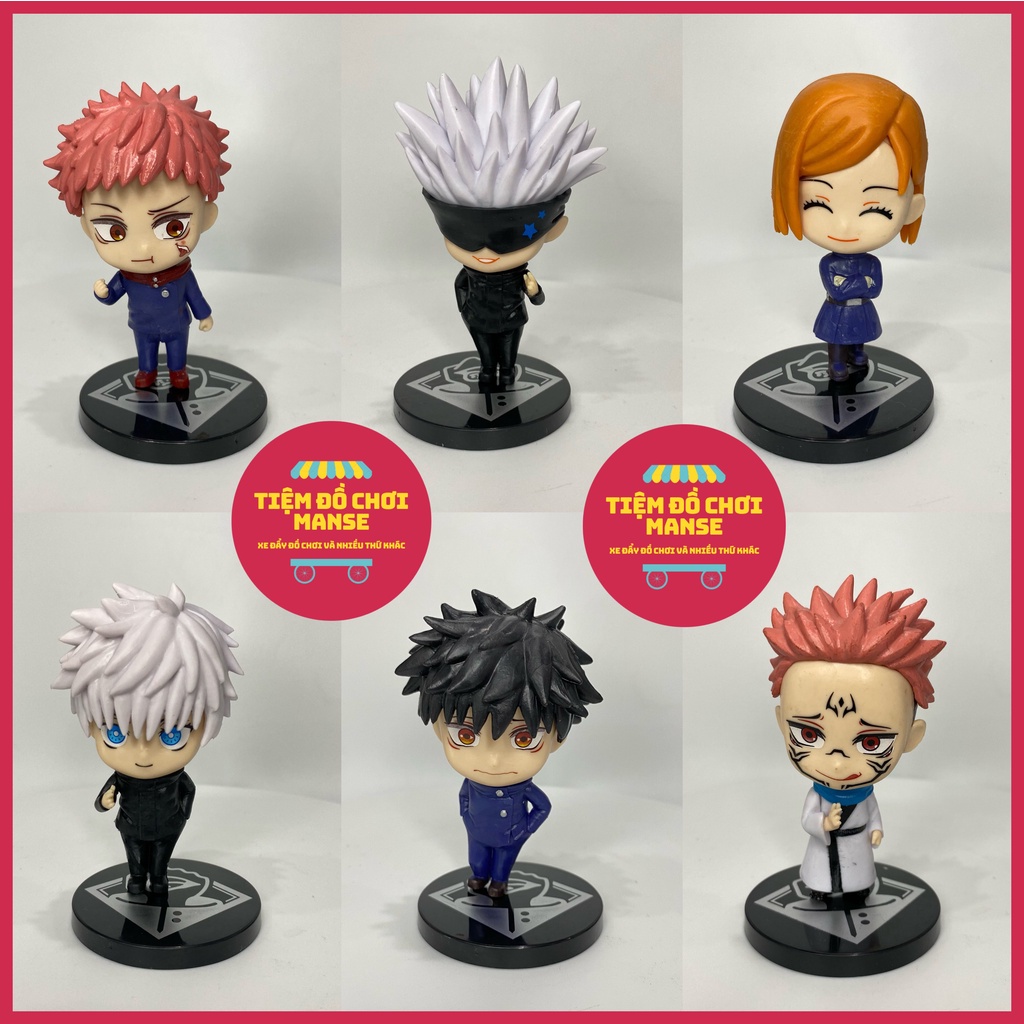 Mô hình anime chibi Jujutsu Kaisen Chú Thuật Hồi Chiến Satoru Itadori Megumi Nobara Sukana
