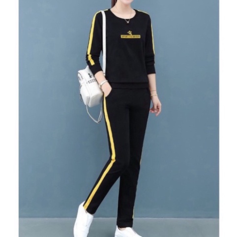 Bộ thể thao nữ KEMBOUTI mặc thu đông -  set bộ nữ sang chảnh đi làm đi chơi chất liệu xneo Hàn cao cấp