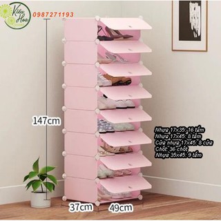 [TẶNG CHỐT LẮP GHÉP] TỦ GIÀY DÉP LẮP GHÉP ĐA NĂNG NHIỀU MÀU SẮC LỰA CHỌN (Kiều Hoa Store)