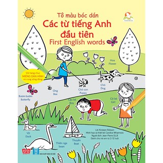 Tô Màu Bóc Dán - Các Từ Tiếng Anh Đầu Tiên - First English Words