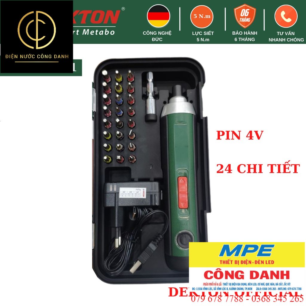 Máy Vặn Vít Dùng Pin Dekton CV0501, CV0401 lực Điện Tử 4 Cấp Số CHÍNH HÃNG
