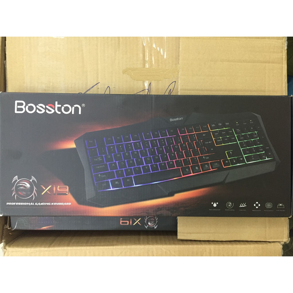 Bàn phím game Bosston X19 có đèn led 7 màu